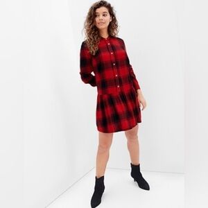 GAP vintage plaid shirt dress